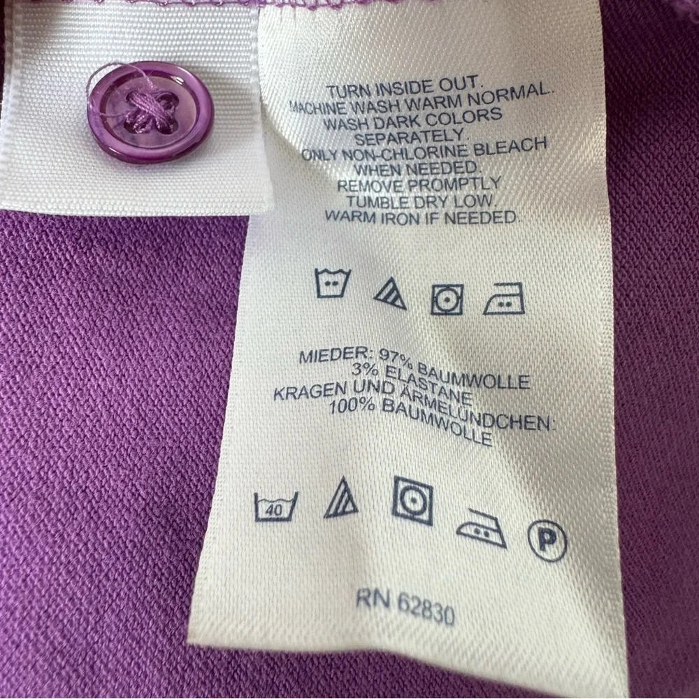 Lands' End Short Sleeve Polo Dress in Violet - Picture 6 of 7